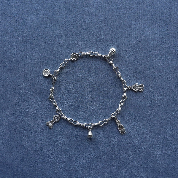 SALE E PEPE Sterling Silver Friendship Bracelet SEP-SP01A02-YIN Silver